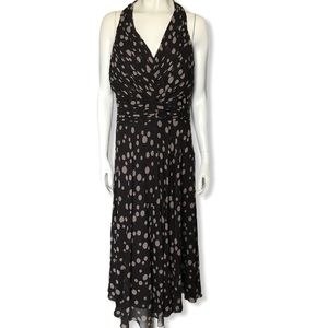 Jones New York brown polka dot dress size 14